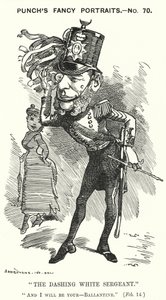Punch cartoon: William Ballantine, angielski sierżant (rycina) autorstwa Edward Linley (after) Sambourne