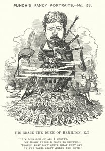 Karykatura: William Douglas Hamilton autorstwa Edward Linley (after) Sambourne