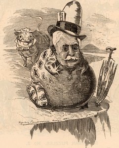 Karykatura Ferdynanda de Lesseps autorstwa Edward Linley Sambourne