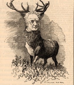 Karykatura Waltera Francisa Scotta autorstwa Edward Linley Sambourne
