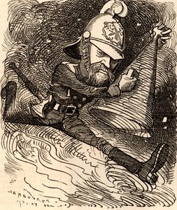 Eyre Massey Shaw (1830-1908) autorstwa Edward Linley Sambourne
