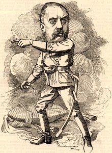 Gerald Graham (1831-1899) Englannin armeijan upseeri, joka palveli Royal Engineerspolishissa autorstwa Edward Linley Sambourne