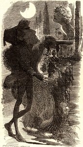 Henry Irving w scenie balkonowej "Romea i Julii" autorstwa Edward Linley Sambourne