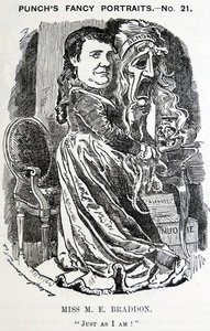 Ilustrowany portret Mary Elizabeth Braddon (Maxwell) autorstwa Edward Linley Sambourne