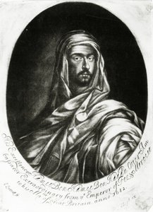 Jego Ekscelencja Hamet Ben Hamet Ben Haddu Otter, wyd. John Lloyd, 1682 (mezzotint) autorstwa Edward Luttrell