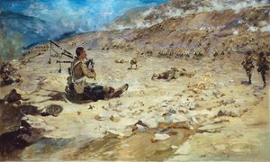 Piper George Findlater (1872-1942) z Gordon Highlanders odznaczony Krzyżem Wiktorii pod Dargai w 1897, 1898