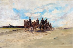 Królewska Artyleria, zespół dział polowych w marszu, 1897