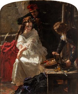 Charlotte Corday w więzieniu Conciergerie, 1862.