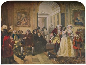 Dr Johnson w przedpokoju Lorda Chesterfielda, Czekając na audiencję, 1748, 1845, c1950. autorstwa Edward Matthew Ward