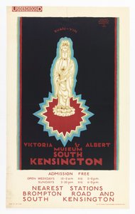 Plakat, Muzeum Wiktorii i Alberta, dla londyńskiego metra, 1921