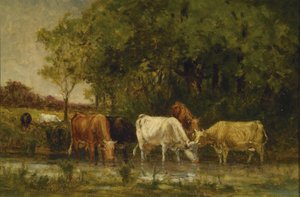 Krowy w krajobrazie autorstwa Edward Mitchell Bannister