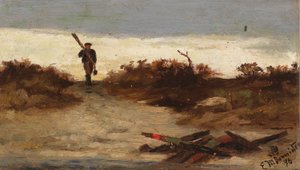 Rybak nad wodą autorstwa Edward Mitchell Bannister