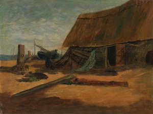 Szałasy wędkarskie autorstwa Edward Mitchell Bannister