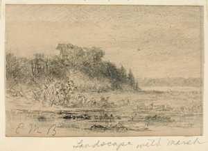 Krajobraz z bagnami autorstwa Edward Mitchell Bannister