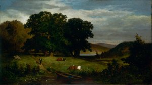 Drzewa dębowe autorstwa Edward Mitchell Bannister