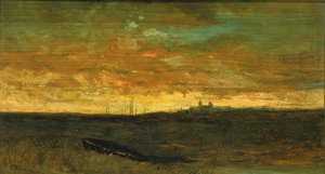 Scena Zachodu Słońca, ca. 1875-1885. autorstwa Edward Mitchell Bannister
