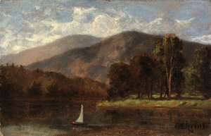 Bez tytułu (żaglówka na rzece) autorstwa Edward Mitchell Bannister