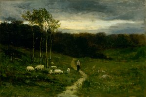 Kobieta idąca ścieżką, 1882.