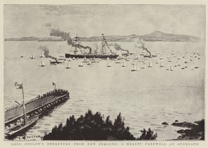 Wyjazd Lorda Onslowa z Nowej Zelandii, serdeczne pożegnanie w Auckland autorstwa Edward Payton