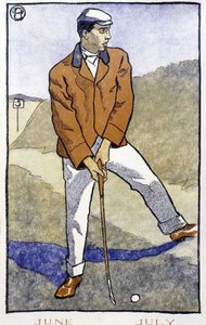 Golfista – w „Kalendarzu golfa” Edwarda Penfielda autorstwa Edward Penfield