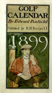 Golfista siedzący przy kijach, rysujący akwarelą. (1899?) Edwarda Penfielda 1866-1925, amerykańskiego artysty. autorstwa Edward Penfield