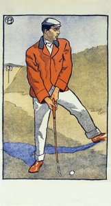 Czerwiec/lipiec, fragment z kalendarza golfowego 1931, wyd. 1931 autorstwa Edward Penfield