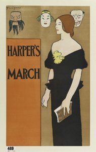 Plakat reklamujący magazyn Harpers, marzec 1896