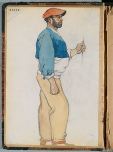 Szkic Hiszpana, 1906 (wc i grafit na papierze) autorstwa Edward Penfield