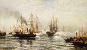 Odbiór Isere w Zatoce Nowojorskiej, 20 czerwca 1885, 1885