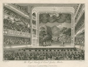 Rodzina królewska w Covent Garden Theatre, Londyn autorstwa Edward Pugh