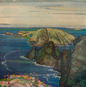 Wyspa Brecqhou, Off Sark, ok. 1921 r. autorstwa Edward Reginald Frampton