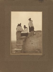 [Hopi, obserwujący tancerzy] autorstwa Edward S. Curtis