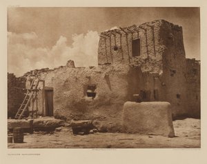 Wieża strażnicza w Paguate autorstwa Edward S. Curtis