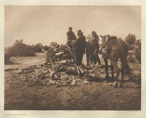 Portfolio I, płyta 30: W świątyni - Navaho autorstwa Edward S. Curtis
