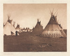 Teczka VI, płyta 186: Malowane loże – Piegan autorstwa Edward S. Curtis