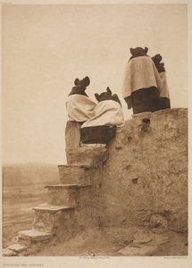 Oglądanie tancerzy autorstwa Edward S. Curtis