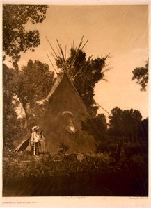 Tipi medycyny Apsaroke autorstwa Edward Sheriff (after) Curtis