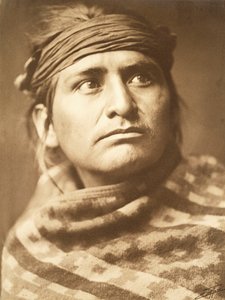 Wódz pustyni, Navaho autorstwa Edward Sheriff Curtis