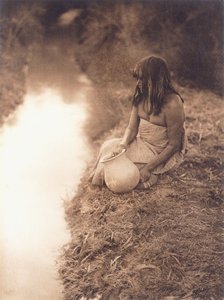 Maricopa Kobieta nad strumieniem autorstwa Edward Sheriff Curtis