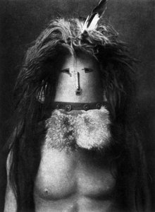 Indianin Navajo przebrany za boginię Haschebaad autorstwa Edward Sheriff Curtis