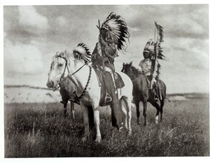 Sioux Chiefs, talerz z filmu „Indianin z Ameryki Północnej” autorstwa Edward Sheriff Curtis