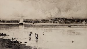 Prom Broughty z Tayport (akwaforta) autorstwa Edward Smith Hodgson