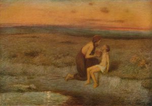 Hagar i Ismael, ok. XIX w. autorstwa William Edward Stott