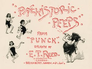 Prehistoric Peeps - strona tytułowa (kolorowa litografia)
