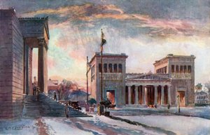 Monachium - Propylaen (druk kolorowy)