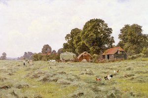 Sianokosy w Fittleworth, Sussex (olej na płótnie)