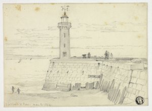 Dieppe, Molo Zachodnie autorstwa Edward William Cooke