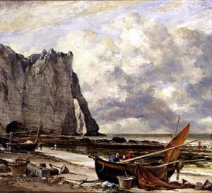Etretat, Plaża z Arch autorstwa Edward William Cooke