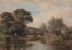 Most Godstow niedaleko Oksfordu autorstwa Edward William Cooke