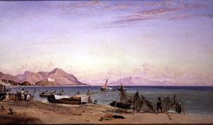 Salerno, Siatki do suszenia autorstwa Edward William Cooke